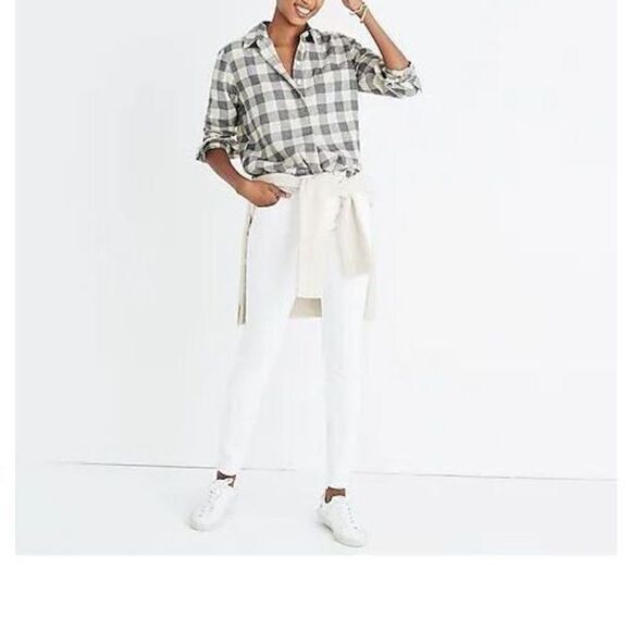Madewell Women's Sz S Buffalo Check Classic Ex-boyfriend Button-Back Shirt $78 - Picture 6 of 7